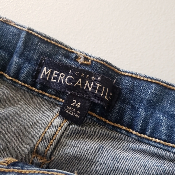 J. Crew Mercantile Light Wash Blue Denim Cuffed Shorts - Picture 5 of 5
